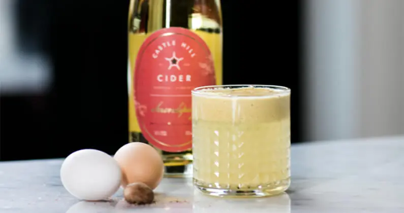 cider flip cocktail