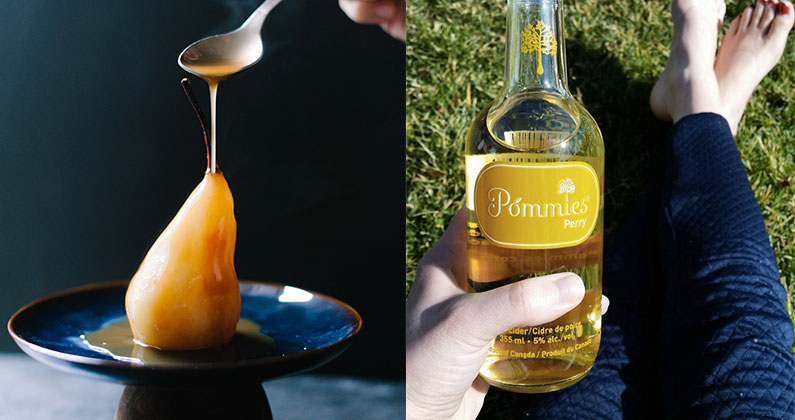 Recipe: Perry-Poached Pears with Cider Caramel Sauce
