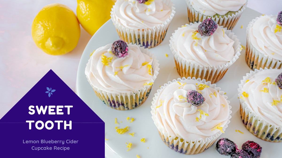 Sweet Tooth:  Lemon-Blueberry Cider Cupcake Recipe